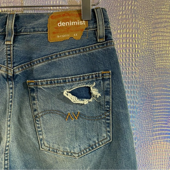 💕 DENIMIST Joni mid rise jeans size 27 distressed, ripped, high rise crop - Picture 10 of 16